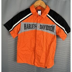 Harley-Davidson Youth Button Down Shirt Size 7 Talla
